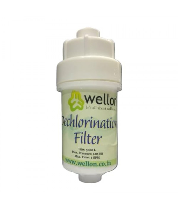 Wellon Dechlorination Filter Granular Activated Carbon for Chlorine Removal, Taste Changer and Odour Reduction with NSF Certified for All Types of Water Purifiers (4-inch)