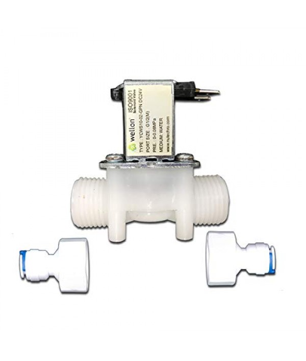 WELLON Replacement Solenoid Valves 24V DC for All Types of Domestic Ro System (1/2'' Port Size-Outer Thread)