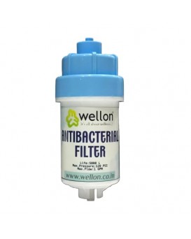 Wellon Plastic 4" Anti Bacterial Filter for All Types of Water Purifiers (Black)