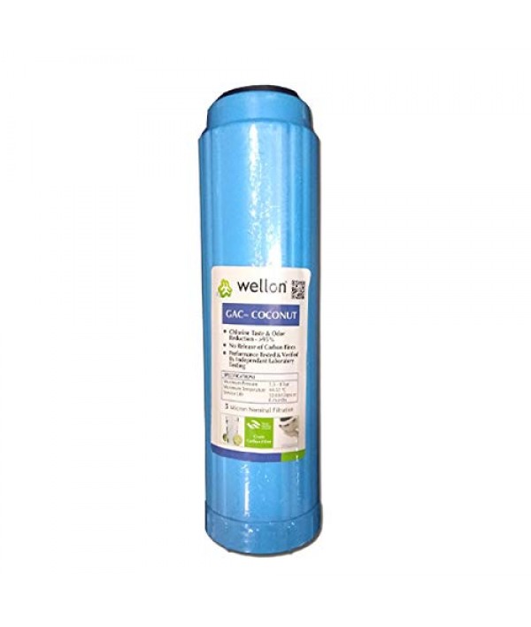 Wellon Openable 10" UDF GAC with High Lodine Coconut Activated Carbon Suitable for All Types of Water Purifier