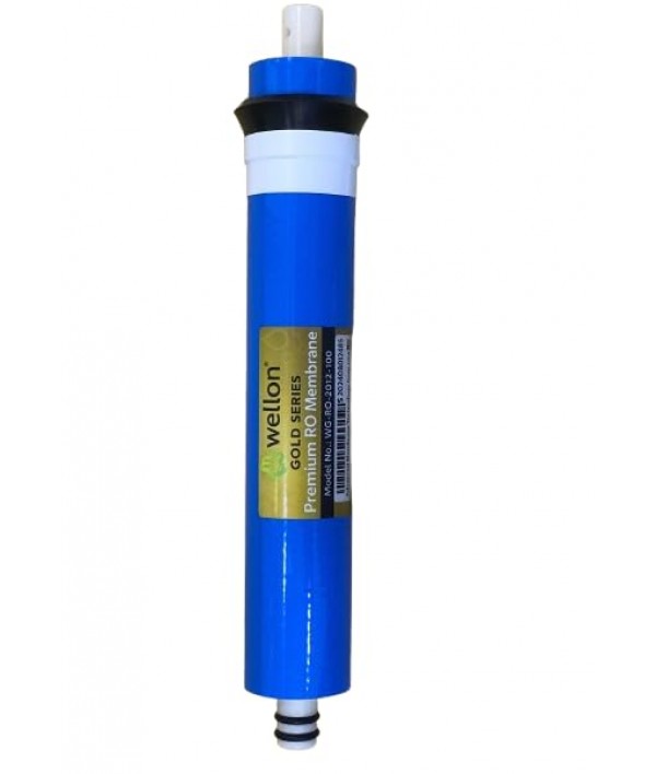 Wellon Gold 100 GPD RO Membrane (Blue) for Domestic Water Purifier | Works Up To 2500 TDS | High Rejection Rate | Universal Compatible