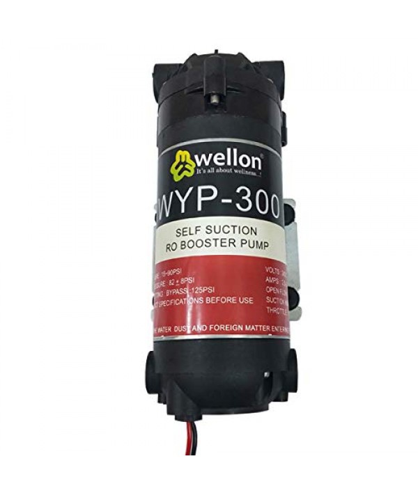 Wellon Ro Booster Pump 300 GPD with Connectors for Any Water Purifier