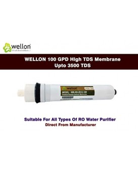 WELLON 100 GPD High TDS Membrane Upto 3500 TDS Suitable for All Types of ro Water Purifier