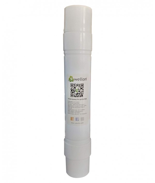 Wellon 12-Inch Korean-Style Push Fit Sealed UF Membrane Filter with Box, Compatible with All RO Water Purifiers. (Pack 5)