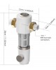 Wellon Water Filter System Pre Filter for Filtered Water Throughout The House, 40 Micron Pre-Filter System, 1" Mnpt + 3/4" Fnpt + 3/4" Mnpt, BPA Free with Fast Flow Rate