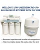 Wellon 15 LPH Undersink RO+UV+UF+Alkaline Water Purifier with 15L White Pressure Tank | 8-Stage Filtration | Wall Mountable | Blue & White Frame | Suitable for Borewell, Tanker, Municipal Water