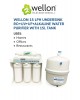 Wellon 15 LPH Undersink RO+UV+UF+Alkaline Water Purifier with 15L White Pressure Tank | 8-Stage Filtration | Wall Mountable | Blue & White Frame | Suitable for Borewell, Tanker, Municipal Water