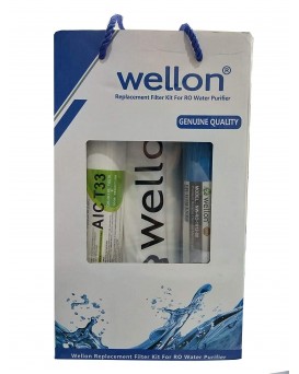 Wellon open RO combo kit (GAC CTO PP Membrane T33) for All Types of Undersink Water Purifier(Combo-Box)