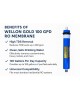 Wellon Gold 100 GPD RO Membrane (Blue) for Domestic Water Purifier | Works Up To 2500 TDS | High Rejection Rate | Universal Compatible