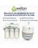 Wellon 15 LPH Undersink RO+UV+UF+Alkaline Water Purifier with 15L White Pressure Tank | 8-Stage Filtration | Wall Mountable | Blue & White Frame | Suitable for Borewell, Tanker, Municipal Water