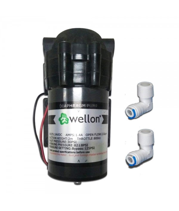 Wellon 100 GPD RO Booster Pump for All Types of Water Purifier with Teflon Tape