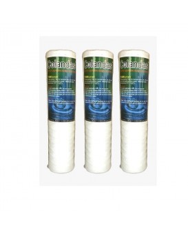 Colandas 10 Inch 10 Micron PP Wound Thread Filter Cartridge Reduce Dust, Must & Rust Suitable for All Types of Water Purifier. (3)