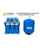 Wellon 15 LPH Undersink RO+UV+UF+Alkaline Water Purifier with 24L Pressure Tank with Blue Frame | 8-Stage Filtration System | Suitable for Borewell, Tanker, Municipal Water | Wall Mountable