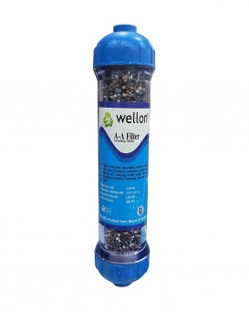 WELLON Anti-Oxidant Alkaline Filter 10 in 1 with pH Increase, Micro Clustering & ORP Reduction Suitable for All Types of Water purifiers.