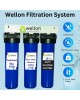 Wellon Tank Filtration System | water softner for bathroom, Whole House Filter for Salt less Water softner Effective Scaling & Hard Water Treatment with Triple Filter Setup, water filter for home