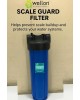 Wellon Scale Guard Filter – 20 Inch Big Blue Cartridge for Whole House Limescale Reduction in Pipes & Appliances – Anti-Scale Water Filter – Up to 12 Months Life