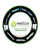 WELLON 300 GPD Membrane (Works Till 4000 TDS) + WELLON 300 GPD Membrane Housing with Elbow Connectors For 40, 50, 100 & 150 Liter Water Purifiers.