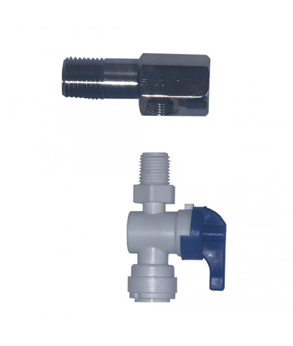 Wellon Plastic Inlet Valve for RO Water Purifiers (Plastic,SS Coupline, Size-3/8)