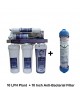 Wellon 10 LPH Openflow Under Sink RO+UF+Anti Bacterial Filter+3 PP Free Water Purifier
