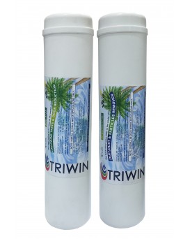TRIWIN Post Carbon Filter and PP Sediment Filter Inline Set for Ro Water Purifier