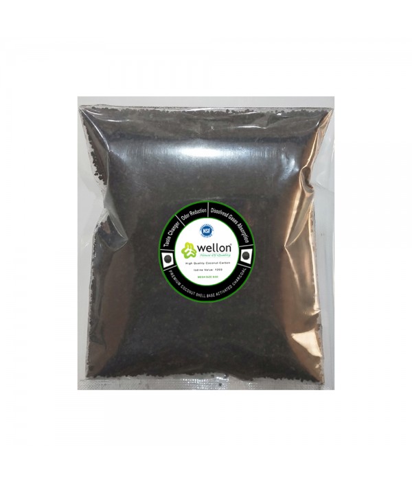 WELLON Granular Activated Carbon Premium Coconut Shell Powder for Water Purification and Air Purification. (500 Grams)