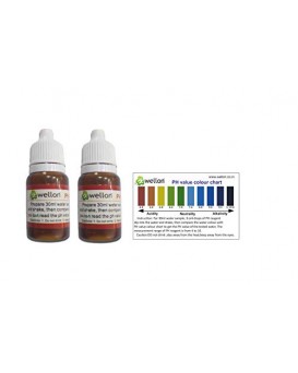 Wellon pH Test Liquid Drops for Water pH Testing with pH Colour Chart(Pack of 2)